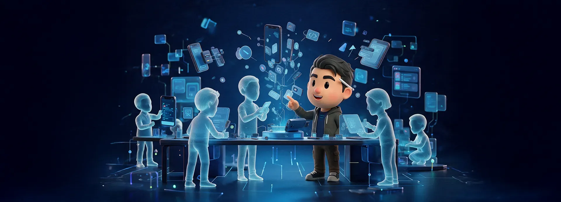 Business owners comparing mobile app development services in Malaysia