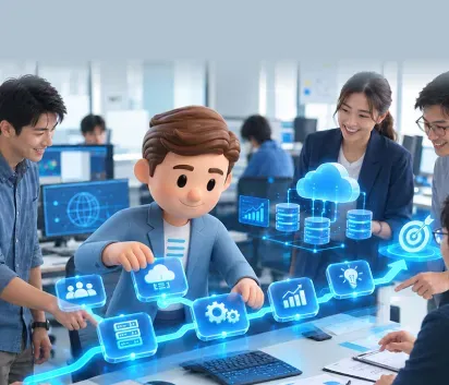 Digital transformation strategies mapped from business baseline to measurable results