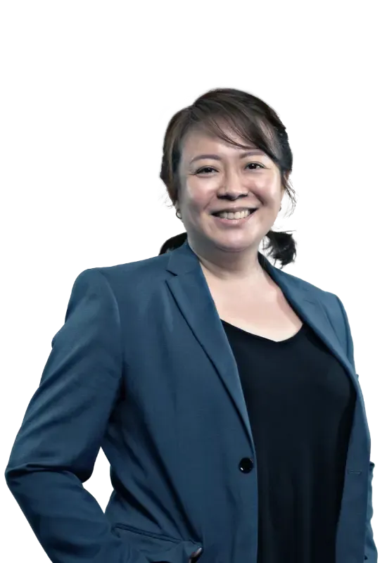 Joyce Chew, Head Office Manager at Trinergy, emphasizing the importance of a strong team as the cornerstone of the company's success.
