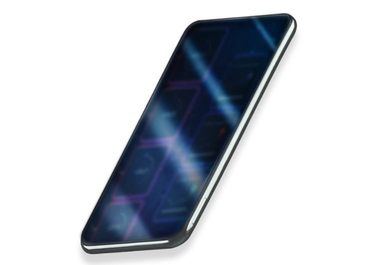 Mobile phone illustration representing Trinergy's UI/UX mobile design services