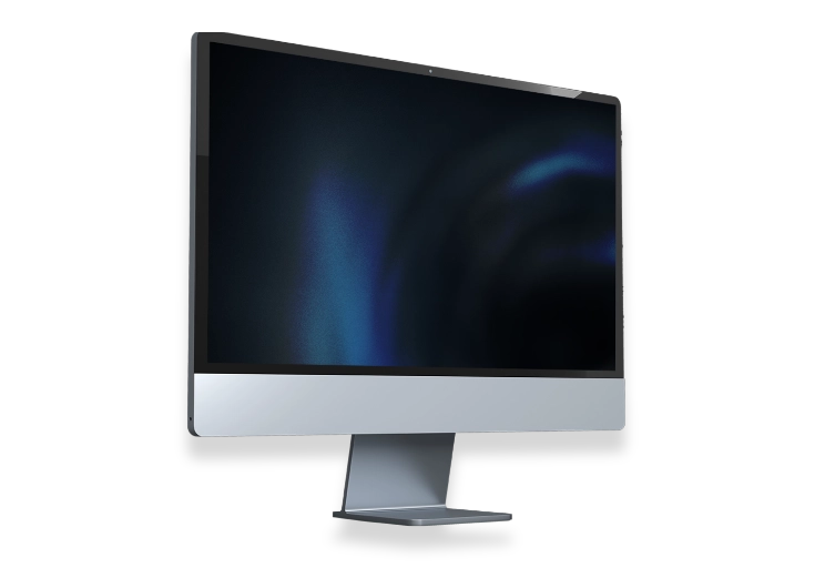 A sleek computer monitor showcasing Trinergy's UI/UX web design services
