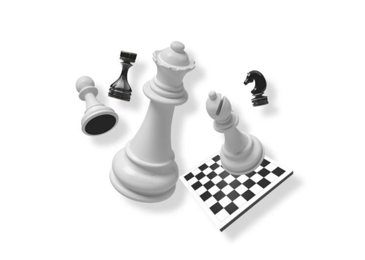 Chess pieces on a board symbolizing Trinergy's strategic approach